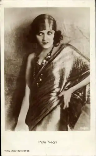 Ak Schauspielerin Pola Negri, Portrait, Autogramm