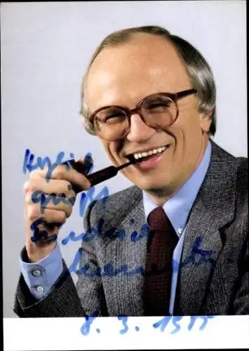 Ak Schauspieler Fridrich Nowottny, Portrait, Autogramm, Intendant WDR, Pfeife