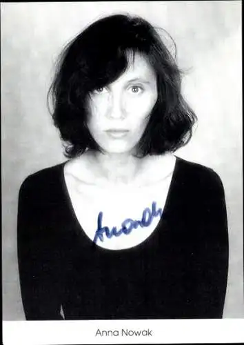 Ak Schauspielerin Anna Nowak, Portrait, Autogramm