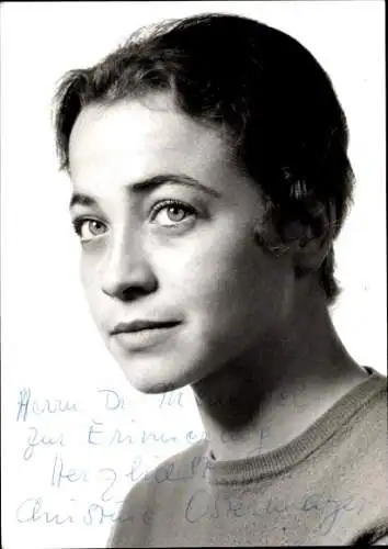 Ak Schauspielerin Christine Ostermayer, Portrait, Autogramm