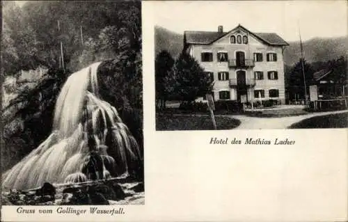 Ak Golling an der Salzach in Salzburg, Gollinger Wasserfall, Hotel