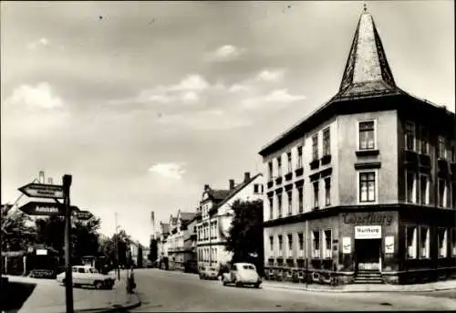 Ak Limbach Oberfrohna in Sachsen, Straßenpartie, Wartburg