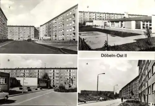 Ak Döbeln Sachsen, Wilhelm Pieck Straße, Kindergarten, Leninplatz, Leninstraße, Wohnhäuser