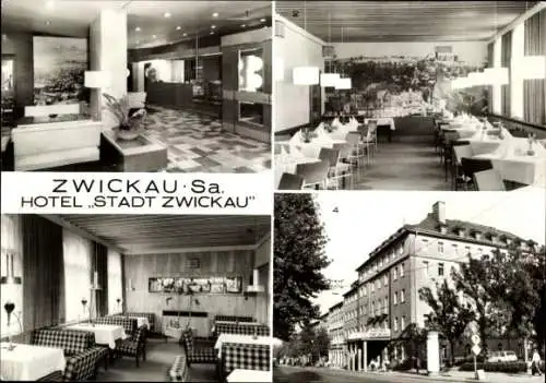 Ak Zwickau in Sachsen, Hotel Stadt Zwickau, Restaurant