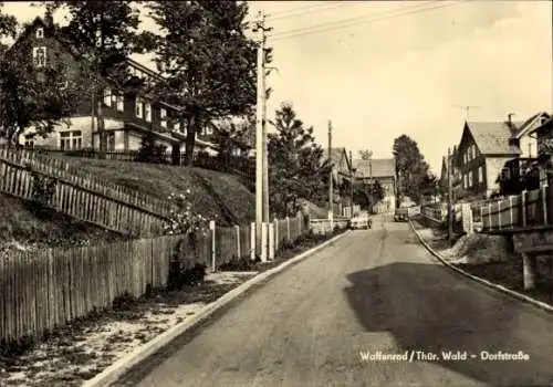 Ak Waffenrod Hinterrod Eisfeld Thüringen, Dorfstraße