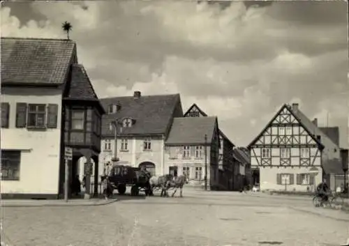 Ak Wolgast in Mecklenburg Vorpommern, Alte Fachwerkhäuser an der Badstubenstraße
