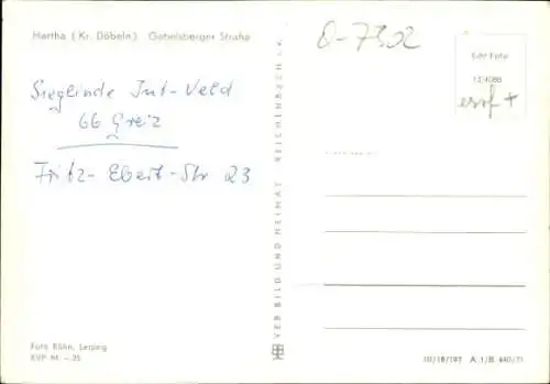Ak Hartha in Sachsen, Gabelsberger Straße
