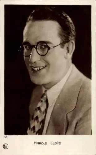 Ak Schauspieler Harold Lloyd, Portrait