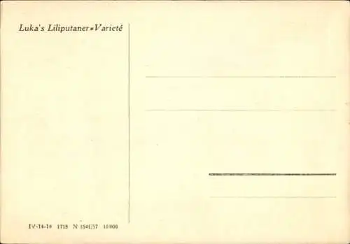 Ak Luka's Liliputaner Varieté, Gruppenbild