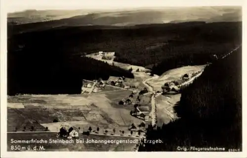 Ak Steinbach Johanngeorgenstadt Erzgebirge, Stadtansicht, Fliegeraufnahme