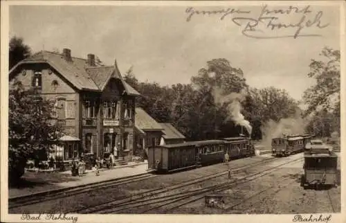 Ak Bad Rehburg Niedersachsen, Bahnhof, Eisenbahn