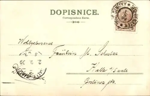 Ak Benátky nad Jizerou Benatek Mittelböhmen, Gesamtansicht