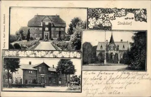 Ak Strukdorf Kreis Segeberg, Villa, Garten