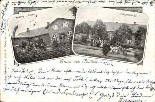 Ak Roikier Steinberg in Angeln, Geschäft von J. Petersen, Jürgensen-Hof