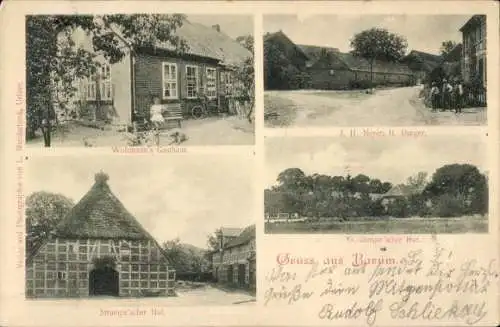 Ak Barum Lüneburger Heide Niedersachsen, Darger'scher Hof, Strampe'scher Hof, Woltmann's-Gasthaus