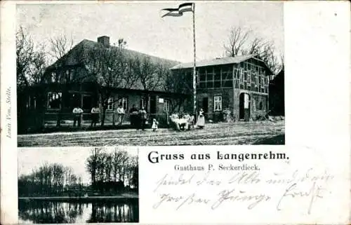 Ak Langenrehm Emsen Rosengarten in Niedersachsen, Gasthaus