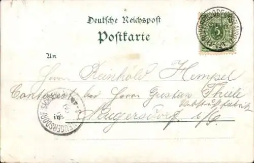 Litho Ninive Herrnhut in Sachsen, Gesamtansicht, Gasthof