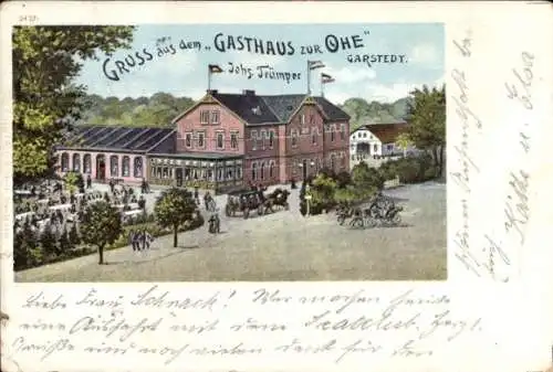 Litho Garstedt Norderstedt Schleswig Holstein, Gasthaus zur Ohe