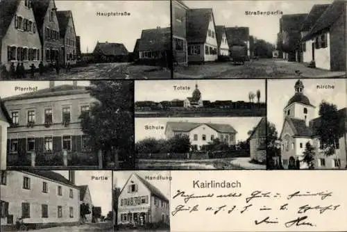 Ak Kairlindach Weisendorf in Mittelfranken, Hauptstraße, Kirche, Schule, Geschäft