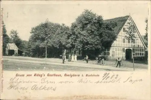 Ak Ovelgönne Buxtehude in Niedersachsen, Aldag-Gasthaus