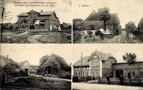 Ak Lentföhrden in Holstein, Bäckerei, Krämerei