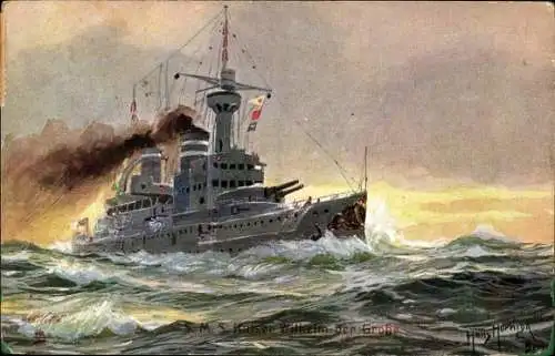 Künstler Ak Hörnigk, Hans, Deutsches Kriegsschiff SMS Kaiser Wilhelm der Große