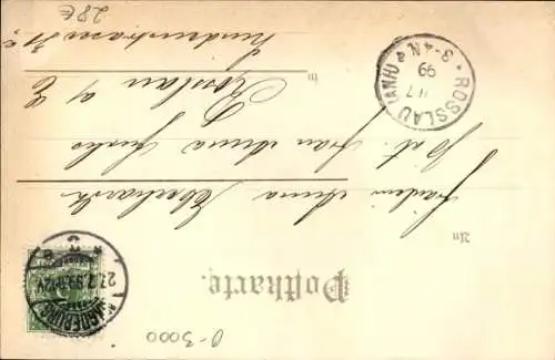 Litho Magdeburg an der Elbe, Hasselbachplatz, Denkmal