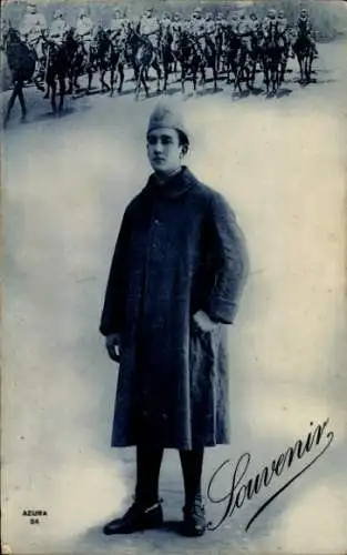 Ak Französischer Soldat in Uniform, Kavallerie