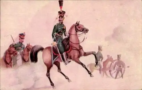 Künstler Ak Van der Reyth, Hanseatische Legion, 4. Reitende Artillerie, Hamburger Märzfeier 1913