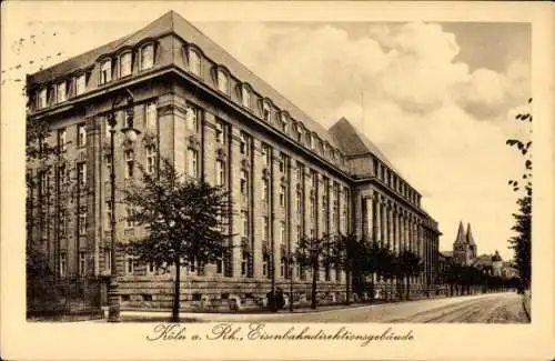 Ak Köln am Rhein, Eisenbahndirektionsgebäude