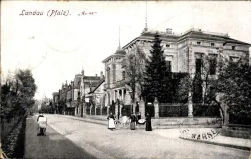 Ak Landau in der Pfalz, An 44, Straßenansicht, Anwohner