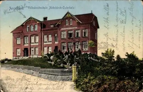 Ak Mohrkirchosterholz Mohrkirch Angelland, Die Volkshochschule von außen gesehen