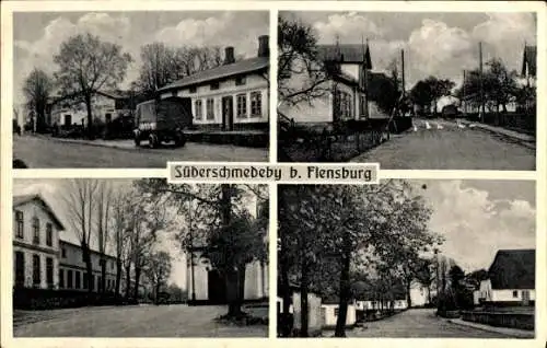 Ak Süderschmedeby bei Flensburg in Schleswig Holstein, Ortsansichten