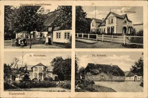 Ak Sieverstedt in Schleswig Holstein, Geschäftshaus Harenberg, P. Brodersen, Th. Schmidt