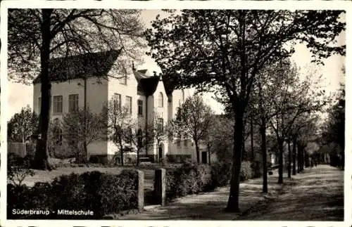 Ak Süderbrarup in Angeln, Mittelschule