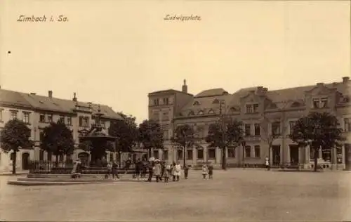 Ak Limbach in Sachsen, Ludwigsplatz