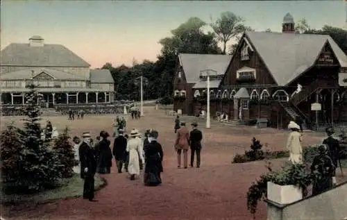 Ak Freiberg in Sachsen, Erzgebirgsausstellung 1912, Besucher