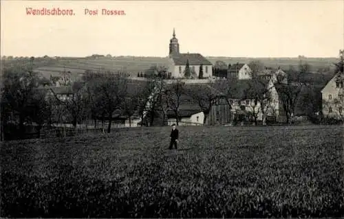 Ak Wendischbora Nossen Landkreis Meißen, Teilansicht vom Ort