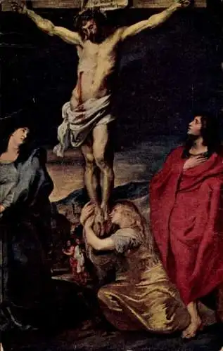 Künstler Ak Rubens, Jesus am Kreuz, Biblische Szene