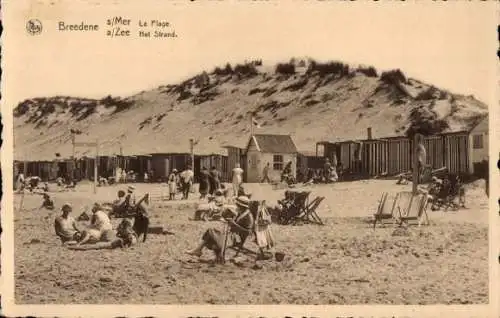 Ak Bredene Breedene Westflandern, La Plage