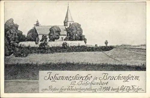 Ak Brackenheim an der Zaber Württemberg, Johanneskirche, 12. Jahrhundert