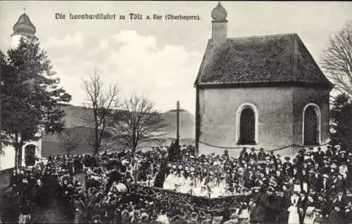 Ak Bad Tölz in Oberbayern, Leonhardifahrt