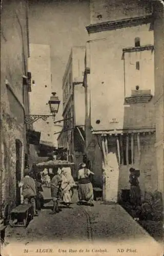 Ak Algier Algier Algerien, Eine Straße der Kasbah