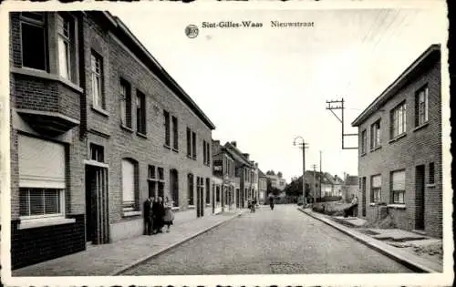 Ak Sint Gillis Waas Ostflandern, Neue Straße