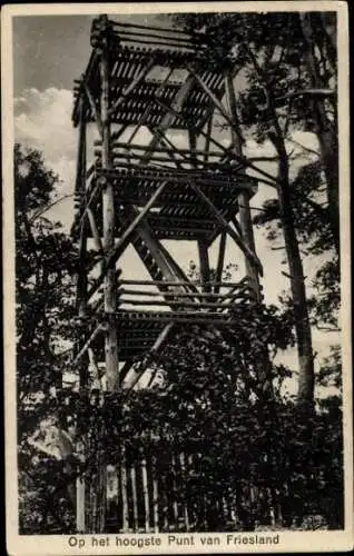 Ak Appelscha Fryslân Niederlande, Am höchsten Punkt Frieslands, Duinen Zathe