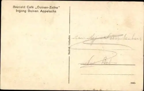 Ak Appelscha Fryslân Niederlande, Am höchsten Punkt Frieslands, Duinen Zathe