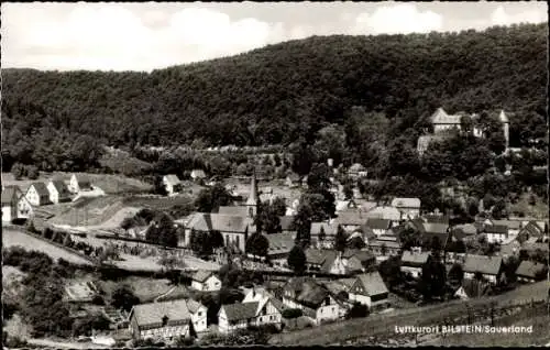 Ak Bilstein Lennestadt im Sauerland, Teilansicht mit Kirche