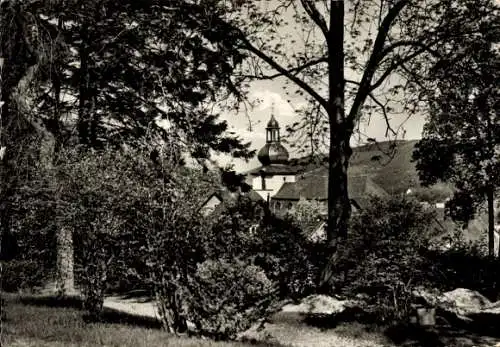 Ak Daaden im Westerwald, Teilansicht, Turm, Bäume