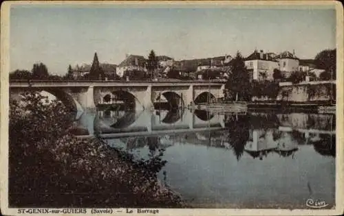 Ak Saint Genix sur Guiers Savoie, le Barrage