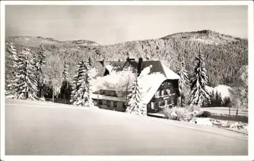 Ak Bärental Feldberg im Schwarzwald, Gasthof zum Adler, Schnee